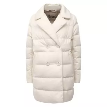 Пуховая куртка из шелка и кашемира Herno