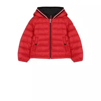 Пуховая куртка на молнии с капюшоном Moncler Enfant