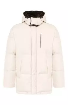 Пуховик с меховой отделкой Brioni