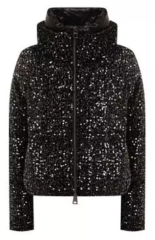 Пуховая куртка с отделкой пайетками Herno