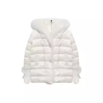 Пуховая куртка с варежками Yves Salomon Enfant