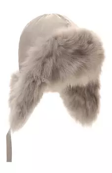 Пуховая шапка-ушанка Yves Salomon Enfant