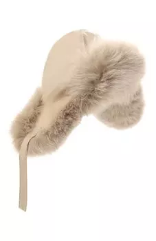 Пуховая шапка-ушанка Yves Salomon Enfant