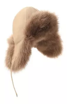 Пуховая шапка-ушанка Yves Salomon Enfant