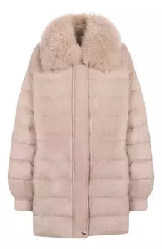 Пуховик из шерсти и кашемира manzoni24