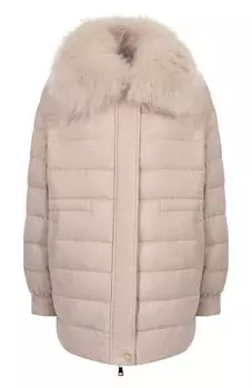 Пуховик из шерсти и кашемира manzoni24