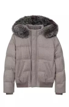 Пуховик из шерсти и кашемира Stefano Ricci Junior