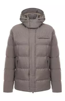 Пуховик из шерсти и шелка Paul&Shark