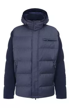 Пуховик из шерсти и шелка Paul&Shark