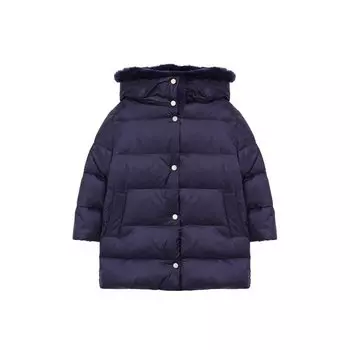 Пуховик с меховой отделкой Yves Salomon Enfant