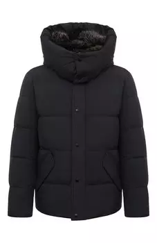 Пуховик с отделкой из меха песца Yves Salomon