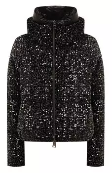 Пуховик с отделкой пайетками Herno