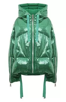 Пуховик с отделкой пайетками Khrisjoy