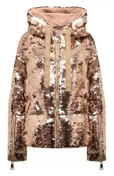 Пуховик с отделкой пайетками Khrisjoy