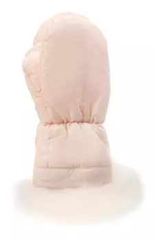 Пуховые варежки с мехом Yves Salomon Enfant