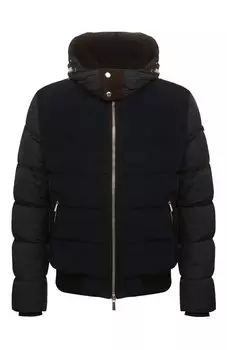 Пуховый бомбер Wright-VT с отделкой из вельвета Moorer