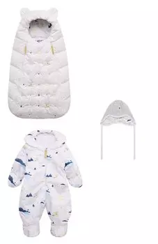 Пуховый комплект на выписку Chepe