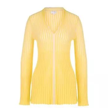 Пуловер фактурной вязки из смеси хлопка и кашемира Tse