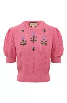 Пуловер из хлопка и шелка Gucci