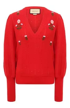 Пуловер из хлопка и шелка Gucci