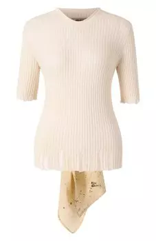 Пуловер из хлопка и шелка Uma Wang