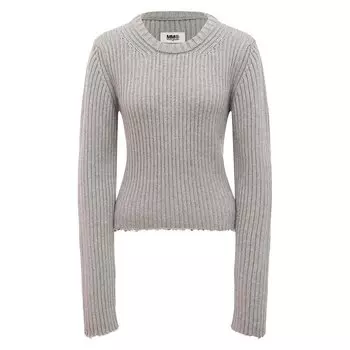 Пуловер из хлопка и шерсти MM6