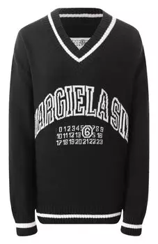 Пуловер из хлопка и шерсти MM6