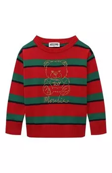 Пуловер из хлопка и шерсти Moschino