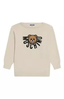 Пуловер из хлопка и шерсти Moschino