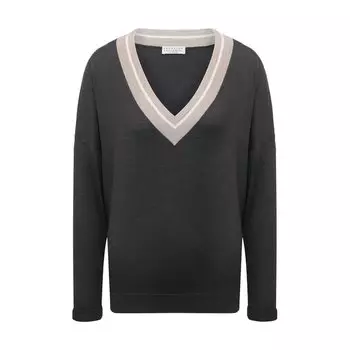 Пуловер из кашемира и шелка Brunello Cucinelli