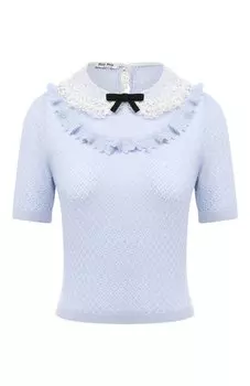 Пуловер из кашемира и шелка Miu Miu