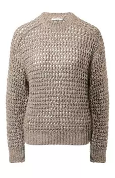 Пуловер из шелка и льна Brunello Cucinelli