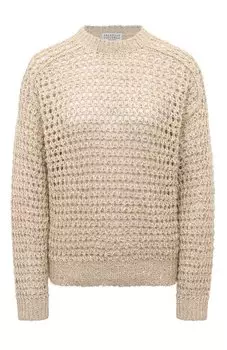 Пуловер из шелка и льна Brunello Cucinelli