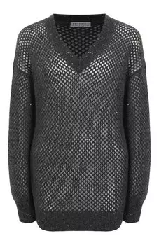 Пуловер из шерсти и хлопка Brunello Cucinelli