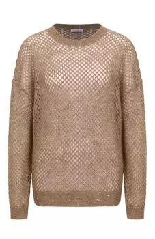 Пуловер из шерсти и хлопка Brunello Cucinelli