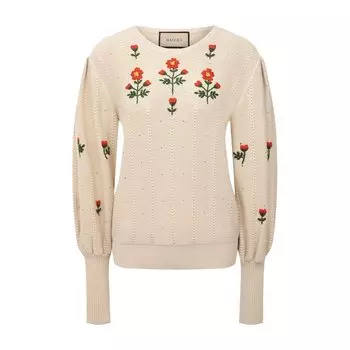Пуловер из шерсти и хлопка Gucci
