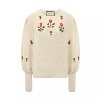 Пуловер из шерсти и хлопка Gucci