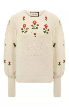 Пуловер из шерсти и хлопка Gucci