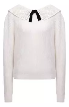 Пуловер из шерсти и кашемира Miu Miu