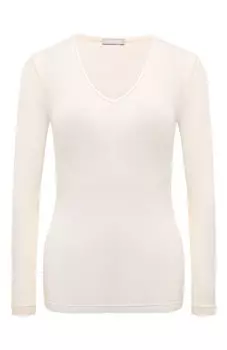 Пуловер из шерсти и шелка Hanro