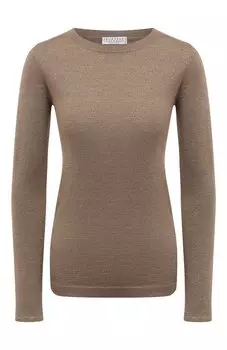 Пуловер из смеси кашемира и шелка Brunello Cucinelli