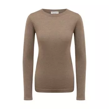 Пуловер из смеси кашемира и шелка Brunello Cucinelli