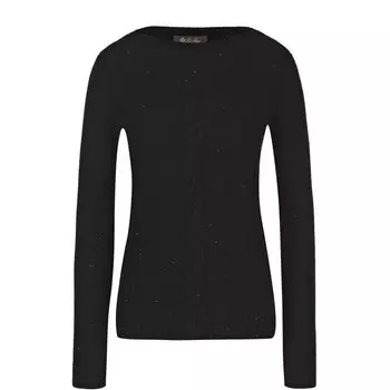 Пуловер из смеси кашемира и шелка с пайетками Loro Piana