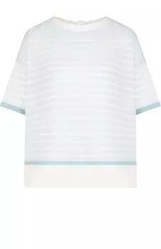 Пуловер из смеси кашемира и шелка в полоску Tse