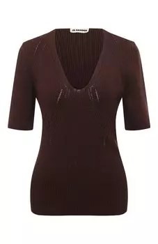 Пуловер из вискозы и хлопка Jil Sander