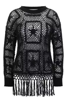 Пуловер крупной вязки с круглым вырезом и бахромой Wildfox