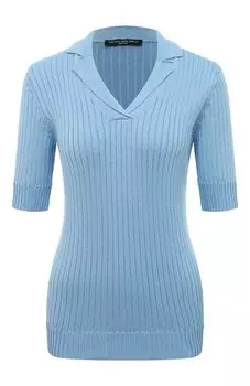 Пуловер-поло из хлопка и вискозы Pietro Brunelli