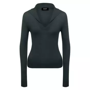 Пуловер-поло из кашемира и шелка MUST