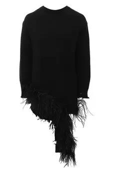 Пуловер с отделкой перьями AND the brand