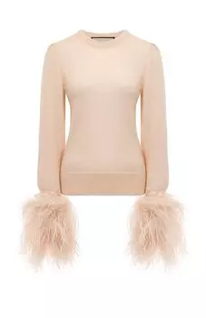 Пуловер с отделкой перьями Gucci